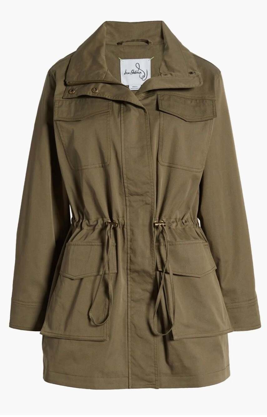 Sam Edelman Women's Cinch Waist Utility Anorak Jacket